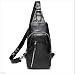 Produktbild NUANXIN Herren Leder Schling Rucksack Leder Reißverschluss Mann es Brusttasche Körper-Schulter für männliche Outdoor Fitness-Reisen zu Fuß