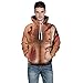 Produktbild Realde Herren Damen Paar Tragen Halloween 3D Druck Lange Ärmel Hoodie Mantel Kapuzenpulli Outwear Oberbekleidung Oberteile Mit Taschen, Creative Party Regular Fit für Herbst und Winter