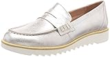 Gepolsterte Lederdecksohle Tamaris Damen 24618 Mokassin, Silber (Silver), 39 EU
