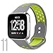 Produktbild TopTen Armband Versa, Silikon, verstellbar, Sport-Armband, Ersatz, Zubehör, Armband für Fitbit Versa Smartwatch, Gesundheits- und Fitness M grau
