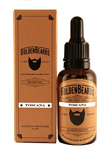 Golden Beards Olio da Barba per Uomo Toscana - Olio Cura Barba - Cura Naturale Della Barba - 100% Naturale & Organico |