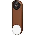 honecumi Silicone Case for Google Nest Doorbell (Battery Powered), Silicone Cover Case Protective Raincover Compatible with Google Nest Doorbell (Battery Version) Doorbell Case Accessories,Brown