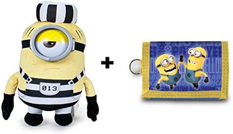 DM3 MINIONS: Plush Toy MEL 013 jail prisoner 11,81" (30cm) Plastic eyes+ Wallet MINIONS.