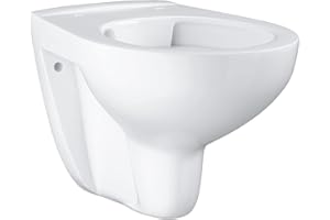 WC suspendu GROHE Bau (sans bride, 3/6l, pour réservoir encastré), rond, blanc alpin, 39427000