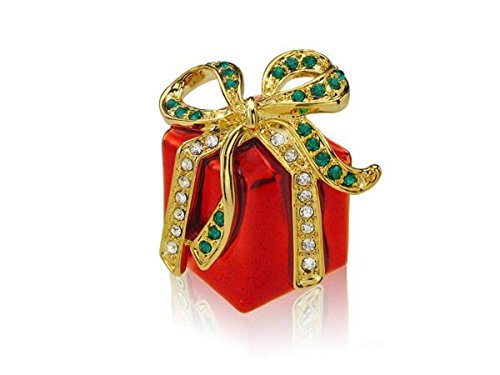 precious brooch with Swarowski stones - Noble Brooch "Gift" with Swarovski Stones