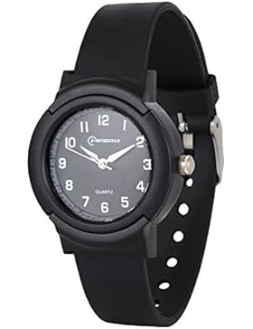 Analoge Quarz-Jungen-Mädchen-Uhr, Neihou, scherzt Armbanduhr, wasserbeständige Designer-Lernzeit-Uhr, schwarzes...