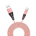 Produktbild MuSheng for Typ C Kabel Cable, Typ C Datenkabel Fisch Endstück Geflochtenes Schnelllade Ladekabel für Samsung Galaxy S8, S8+, S9, S9+ Xiaomi Huawei P20, P20 Pro (Rosa, 1 M)