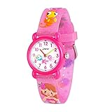 WOLFTEETH Kinder und Jugendliche Uhr Analog Quarz mit Plastik Armband 306605 Sea Horse Armband Rosa 306605