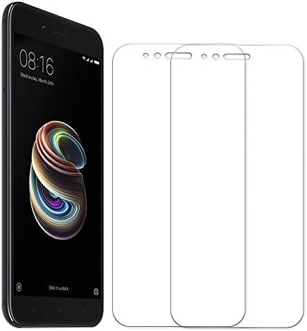[2 Pack] Xiaomi Mi 5X / Xiaomi Mi A1 Screen Protector, Senisttech High Transparency Anti Fingerprint 9H Tempered Shatterproof Glass Screen Protector Anti-Shatter Film for Xiaomi Mi 5X / Xiaomi Mi A1