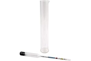 BIGGER JUGS Hydrometer (Stevenson Reeves) for Wine & Beer + Glass Trial Jar - Homebrew Home Brew Homemade