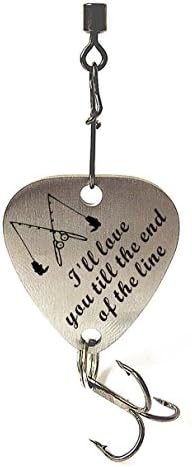 Christmas Gifts For Husband Boyfriend I Will Love You till the End of the Line Fishing Lure Gift Anniversary Christmas Valentines's Day Fisherman Gifts for Him