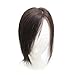 Remeehi 10" Real Human Hair Top Pieces Clip in Toppers for Thinning Hair Natural Black