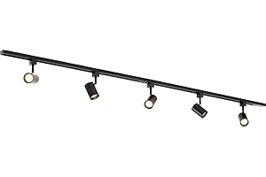 Qub Focus - Rail Monophasé - Moderne - 5 lumière - 200cm - Noir - Moderne - Éclairage intérieur - Salon I Chambre I Cuisine I Salle à manger