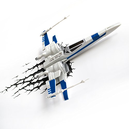 Star Wars X-Wing Starfighter Wandlampe 3D Light FX LED Kinderlampe -Nachtlicht für kinder mit automatische Abschaltung und wandaufkleber - 4