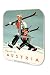 Produktbild Wanduhr Welt Reise Österreich Skigebiet Frau Junge Ski Wand Deko Uhr Vintage Retro