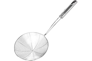 EUROXANTY Espumadera de alambre de acero | Espumadera de acero inoxidable | Colador cocinas | Recoge y escurre | Mango largo para evitar salpicaduras | 17 cm