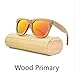 Produktbild ANLW Retro-Männer Und Frauen Bambus Holz Sonnenbrille Holzmaserung Polarisierte Gläser Sonnenbrille,Orange