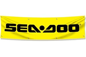 DecrPlus Sea Doo Banner SeaDoo Boat Bombardier Flag 2x8ft/60 * 240cm (HD Printing, Durable 150D Polyester) for Garage Man Cave with Metal Grommet