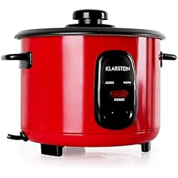 Klarstein Osaka 1 Cuiseur à riz électrique (400W, fonctions réchauffage et maintien au chaud, capacité de 1L, cuillère et gobelet doseur inclus) - rouge