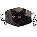 Produktbild Black Cat Face Mask, Reuseable Polyester Face Mouth Mask Respirator for Cycling Anti-Dust for Men Women Kids