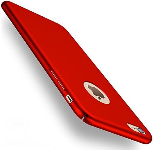 iPhone 7 Case, iPhone 8 Case, Gadgets Hut UK Ultra-Thin Case + Tempered Glass Screen Protector [Lightweight] [Anti-Scratch] Fully Protective Matte Cover for Apple iPhone 7 (2016) / iPhone 8 (2017) (Red)