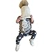 Produktbild Jungen Outfit Kleidung Xinan Baby Kinder Kurze Ärmel Drucken T-Shirt + Lange Hosen 1Set (90, Grau)