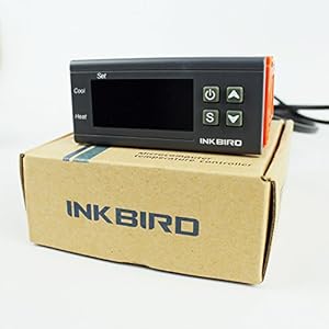 Inkbird 10A,220V-230V Temperaturregler Thermostat mit IP67 NTC Temperaturfühler für Haustier Wärmeplatte Heizmatten,Gewächshaus Heizung,Bier Gärung Bucket, Aquarien Terrarium