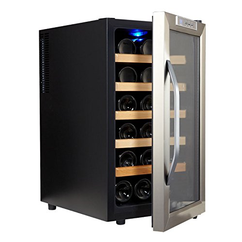 Kalamera KR-18ASS Edelstahl Weinkuehlschrank 48 Liter 18 Flasche Weinklimakuehschrank Minibar Freistehend Temperaturzonen 8-18 - 4