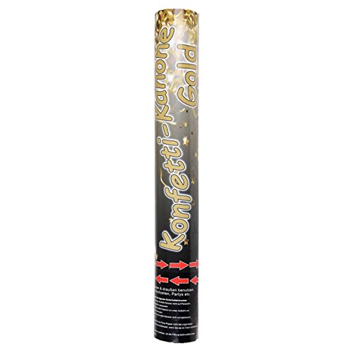 10 Stück XL Gold Party Popper Konfetti Shooter 4 Meter Schussweite - 2