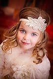 Diadema de flores para niña Deniferymakeup Diadema de flores para niña, diadema con diamantes de imitación, diadema para bebé, diadema para novia, diadema de cristal, diadema para bautizo, lazo, boda y accesorios para el pelo