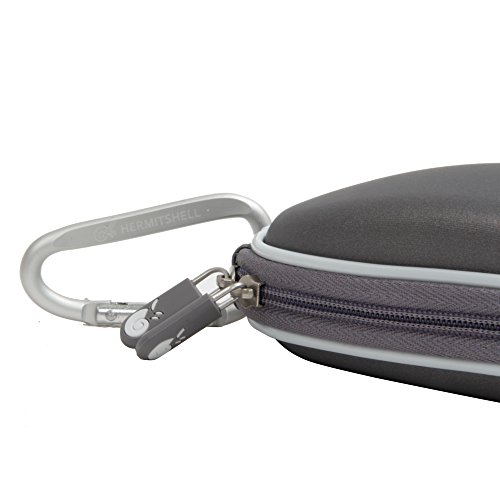 Hermitshell Travel Hart EVA Lagerung Tasche Schutz hülle Etui Tragetasche Beutel Compact Größen und karabiner für Apple Magic Mouse Maus I und II 2nd Gen und Karabiner Grau - 4