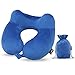 Produktbild Massage Aufblasbares Hals-Reisekissen-Reise-Flugzeug-Kissen-U-Ansatz-Kissen-Büro-Mittagspause-Kissen-Reisekissen für leichte Unterstützung im Flugzeug, im Auto, im Zug, im Bus und in Haus,Royalblue