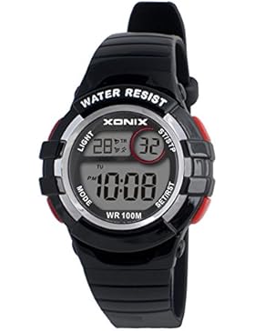 Kind] Digitale stoppuhr,100m wasserdicht Leuchtend Sportuhr Elektronische uhren 24 stunden Multifunktion Mädchen...