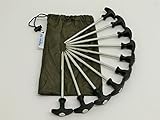 DD-Tackle 10 Stück Bivvy T - Pegs inkl. Tasche 21cm...