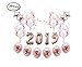 Produktbild ICheap Neujahr Deko Konfetti Luftballons Rosa Weiß, 2019 Ballons Dekoration Set, Party Deko für Silvester, Jubiläum, Graduierung, Geburtstag, Hochzeit oder Universität Event Dekoration (2019)