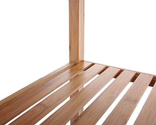 Regal Narita, Badregal Standregal Badschrank mit Staufach, Bambus 132x35x33cm - 4