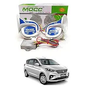 AYW White & Blue Mocc 18 in 1 Digital Tones Car Magic Horn For Ertiga 2018