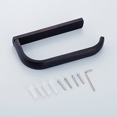 Auralum® Klopapier Halter Toilettenpapierhalter Klopapierhalter WC Rollenhalter Schwarz - 7