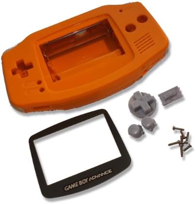 Game Boy Advance GBA Orange Replacement Shell Case w Screen &amp; Tools