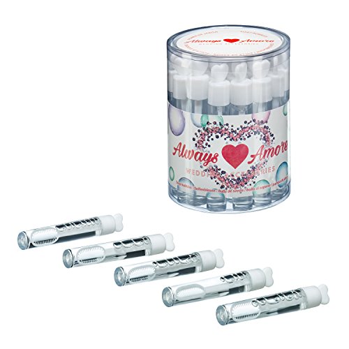 always amore – Wedding Bubbles in 24 Glasfläschchen, hochwertige Seifenblasen für Hochzeit in schöner Geschenkverpackung, Hochzeits Seifenblasen, Hochzeitsgeschenk, Seifenblasen für Party, Geburtstag, Jubiläum 24 Stück - 3