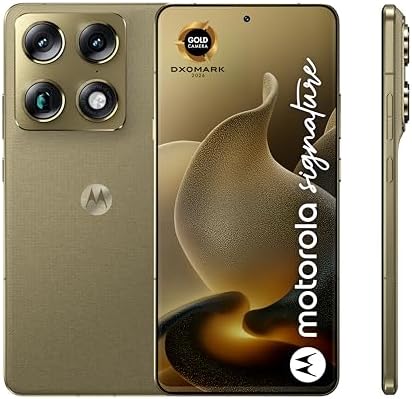 Motorola Signature (16/512GB, Tripla camera 50MP, selfie 50MP, display Super HD 6.8" Extreme AMOLED 165Hz, Qualcomm Snapdragon 8 Gen 5, 5200mAh TurboPower 90Hz, IP68/69, 5G, Android 16), Martini Olive