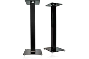 minify BS03 Exklusive Boxenständer in schwarzem Hochglanz mit Dekoreinlage -schwarz/matt-