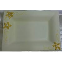 Plateaux, centres d'or ligne de fleurs avec des diamants.