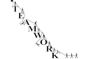 Lichi Black Office Inspiring Quote Wall Sticker Decal Teamwork for Office Company Classroom Decoration