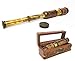 Produktbild Old Teleskop Piraten Spyglass Nautisches Piraten Hand Teleskop Monokular klappbar Messing Teleskope – 15,2 cm in Holz Box