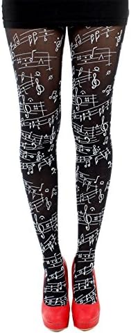Pamela MannMusical Notes Novelty Tights - Black