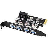 PCI-E to USB 3.0, COOSO Superspeed 4 Ports PCI-E to USB 3.0 Expansion Card,Interface USB 3.0 4-Port Express Card Desktop with 4 Pin Power Connector Black