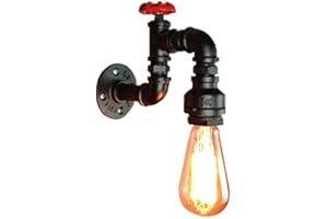 PETITES ECREVISSES Rétro Applique Murale en Tuyau d'Eau Industriel E27 avec American Style Créative Vent Décorations D'éclairage