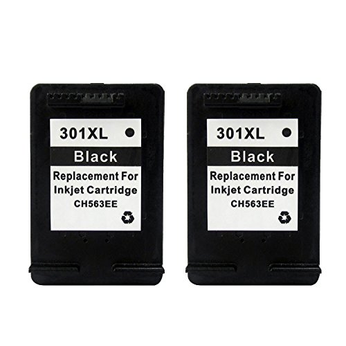 BXA 2x Kompatible Tintenpatronen als Ersatz f¨¹r HP 301 XL Druckerpatronen f¨¹r Officejet 2620 2622 4630 4632 4634 4636 Patronen (Schwarz) 2x301-hpB