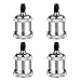 Produktbild GreenSun 4 Stück Edison E27 Antique Alu Lampenfassung Deckenfassung Fassung Socket Lampenfuss Retro Vintage Halter fuer Haengeleuchte Deckenleuchte Adapter Beleuchtung Sockel G04
